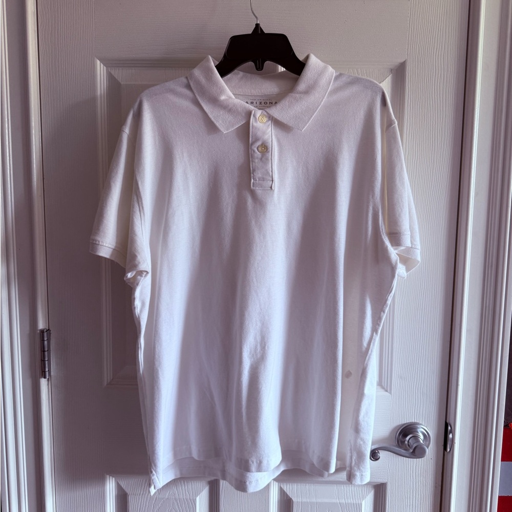 Arizona Jean Company White Polo Shirt